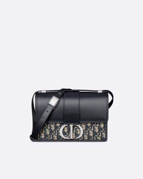 30 Montaigne Bag Blue Dior Oblique Jacquard and Smooth Calfskin