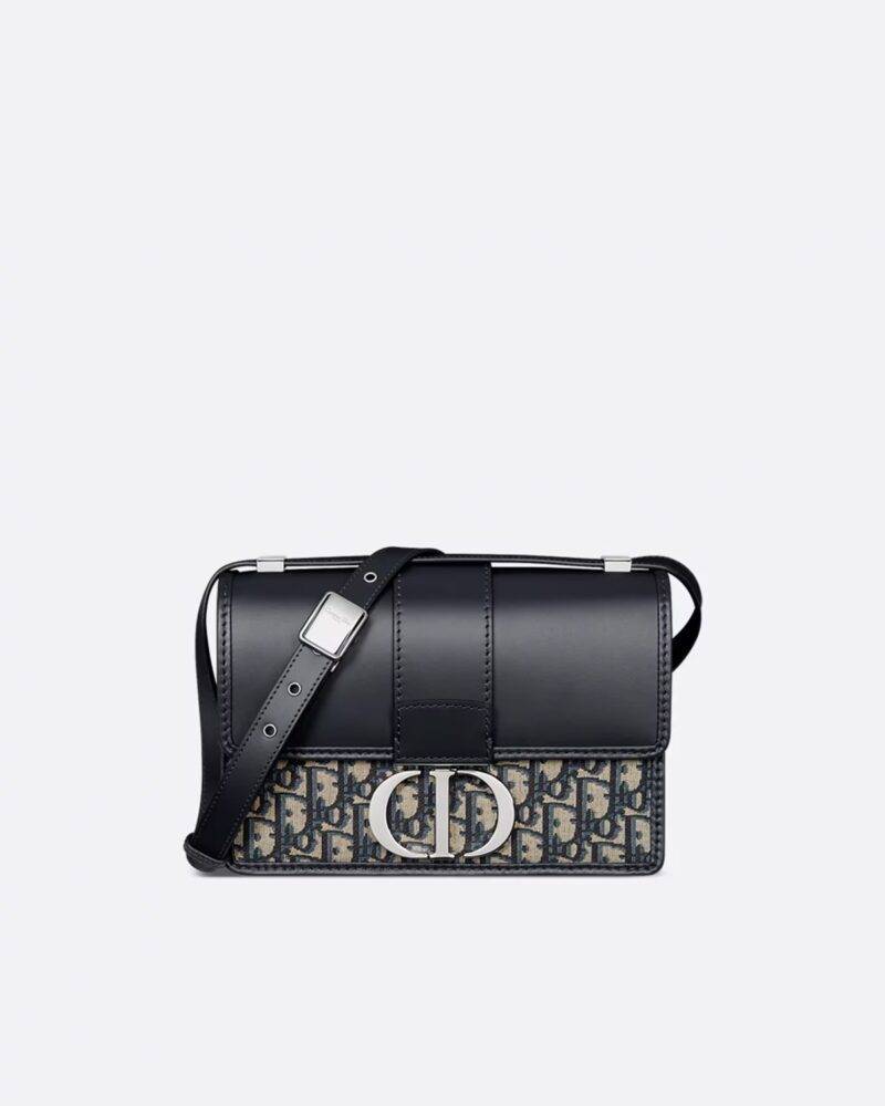 30 Montaigne Bag Blue Dior Oblique Jacquard and Smooth Calfskin