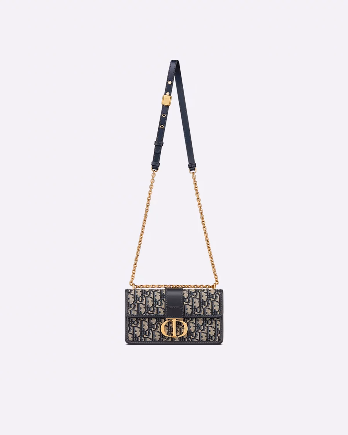 30 Montaigne East-West Bag with Chain Blue Dior Oblique Jacquard4