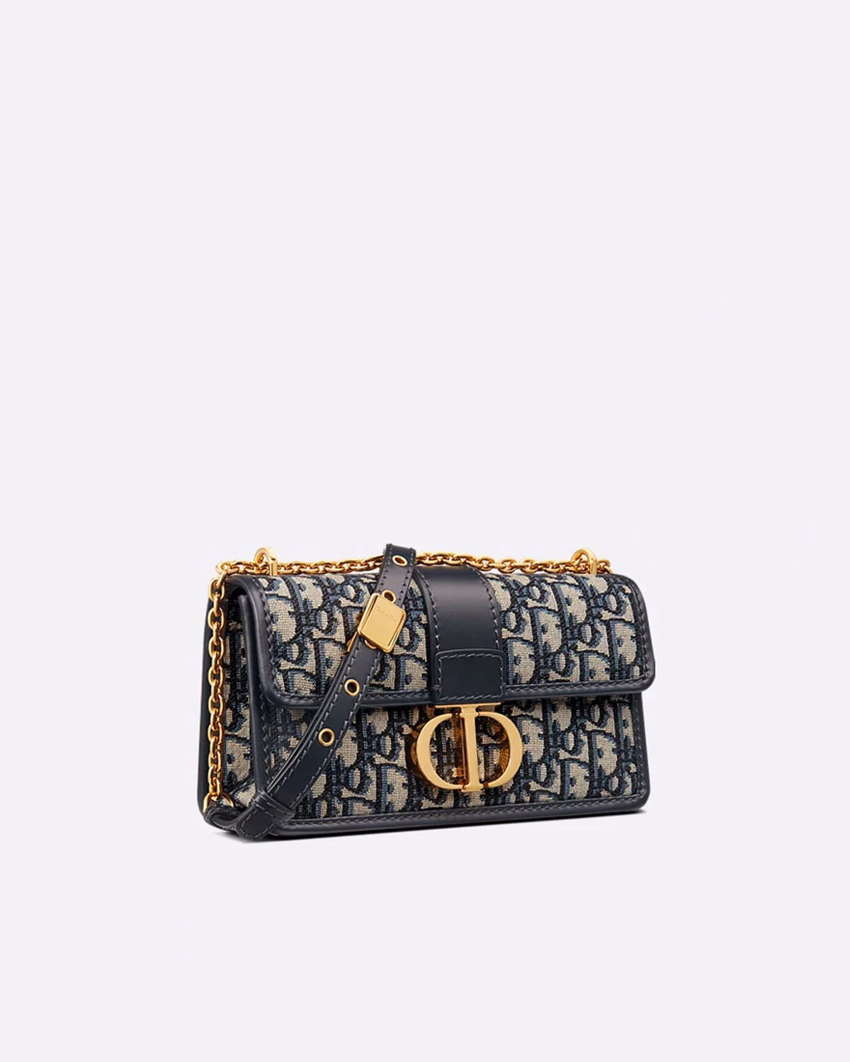 30 Montaigne East-West Bag with Chain Blue Dior Oblique Jacquard6