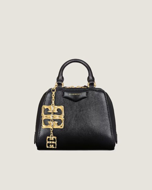 Nano Antigona Cube bag in leather with charm Givenchy
