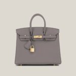 Stylish Hermès Kelly Bag in Pewter
