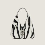 Mini G-Hobo bag in zebra printed haircalf in Givenchy