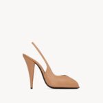 Saint Laurent PAGE Slingback Pumps – Smooth Leather with Conic Stiletto Heel
