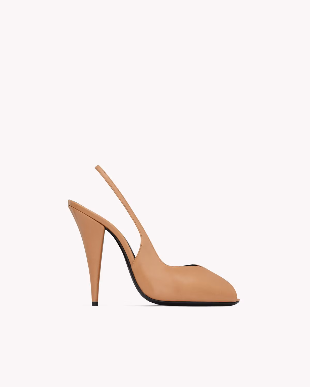 Saint Laurent PAGE Slingback Pumps – Smooth Leather with Conic Stiletto Heel