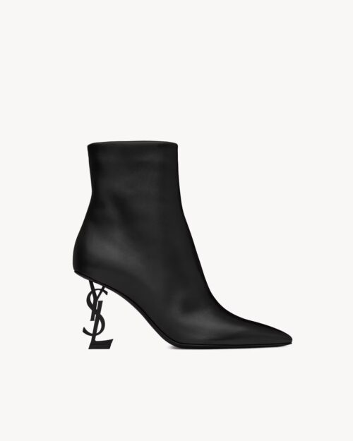 Opyum booties in leather Saint Laurent