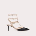Valentino Garavani Rockstud Caged Pump Black Patent Leather – 65mm
