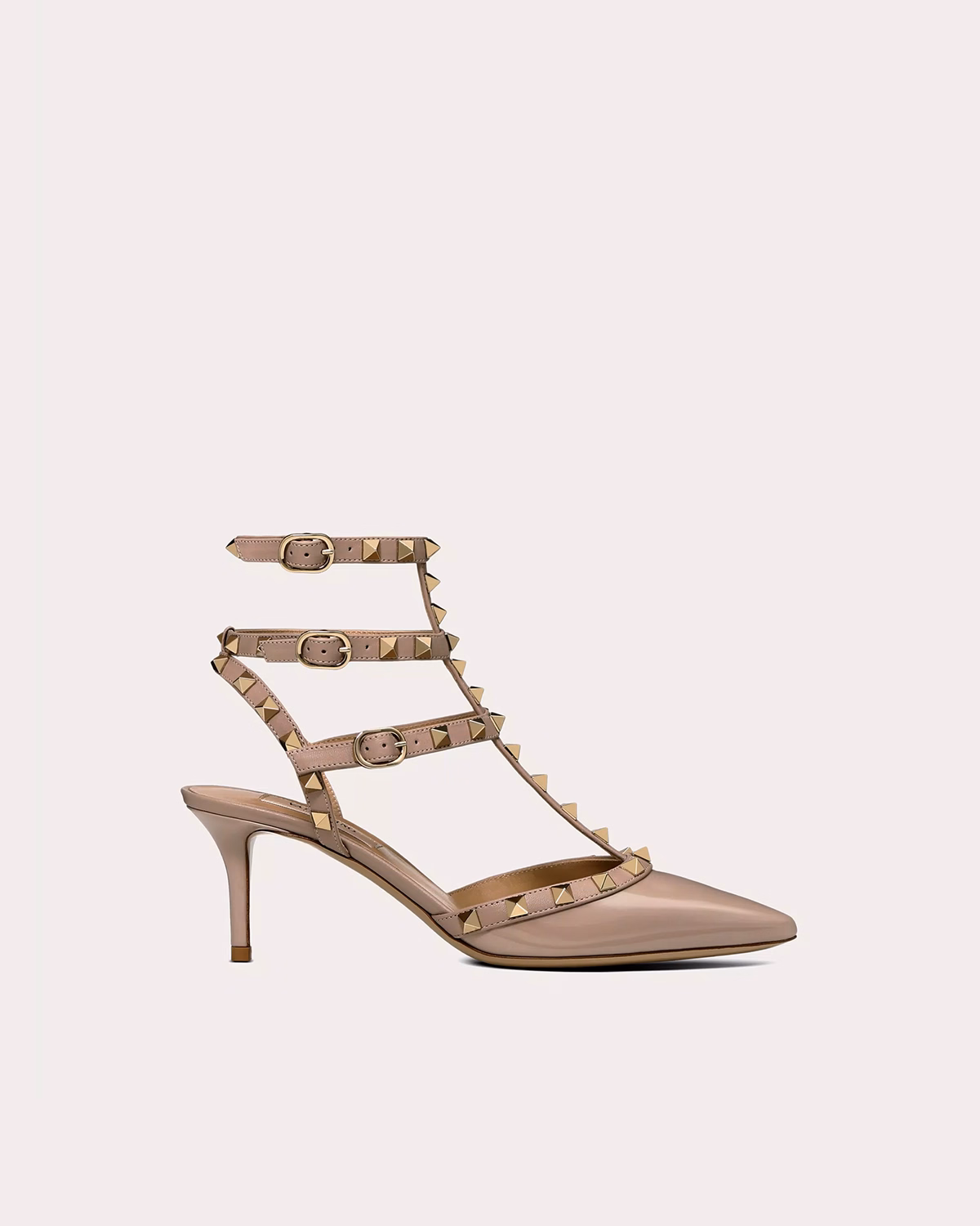 Valentino Garavani Rockstud Caged Pump in Patent Leather – 65mm