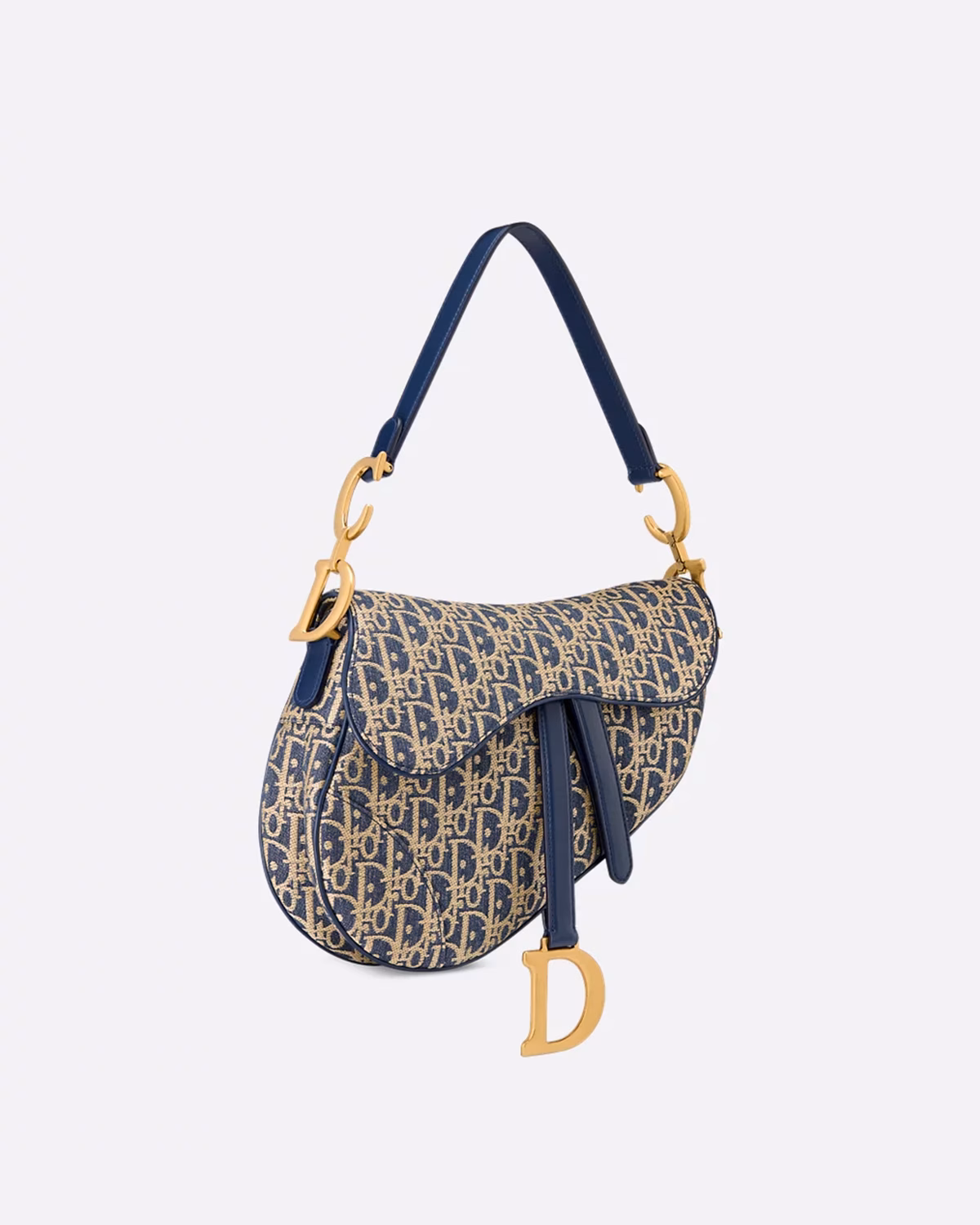 Saddle Bag with Strap Blue Dior Oblique Jacquard5