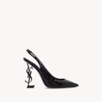 Saint Laurent crystal buckle slingback pumps