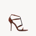 Saint-Laurent-BROWN-‘Cassandra-heeled-sandals