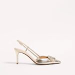 Valentino Garavani VLogo Glow Slingback Pump in Laminated Nappa – 80mm