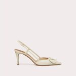 Valentino Garavani VLogo Patent Leather Slingback Pumps – 80mm
