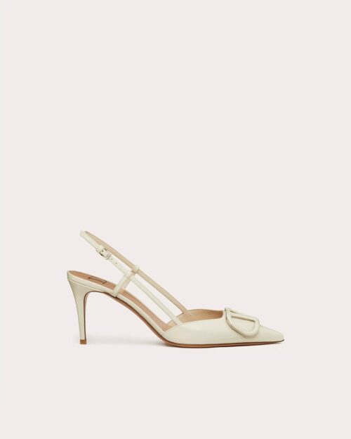 Valentino Garavani VLogo Patent Leather Slingback Pumps – 80mm