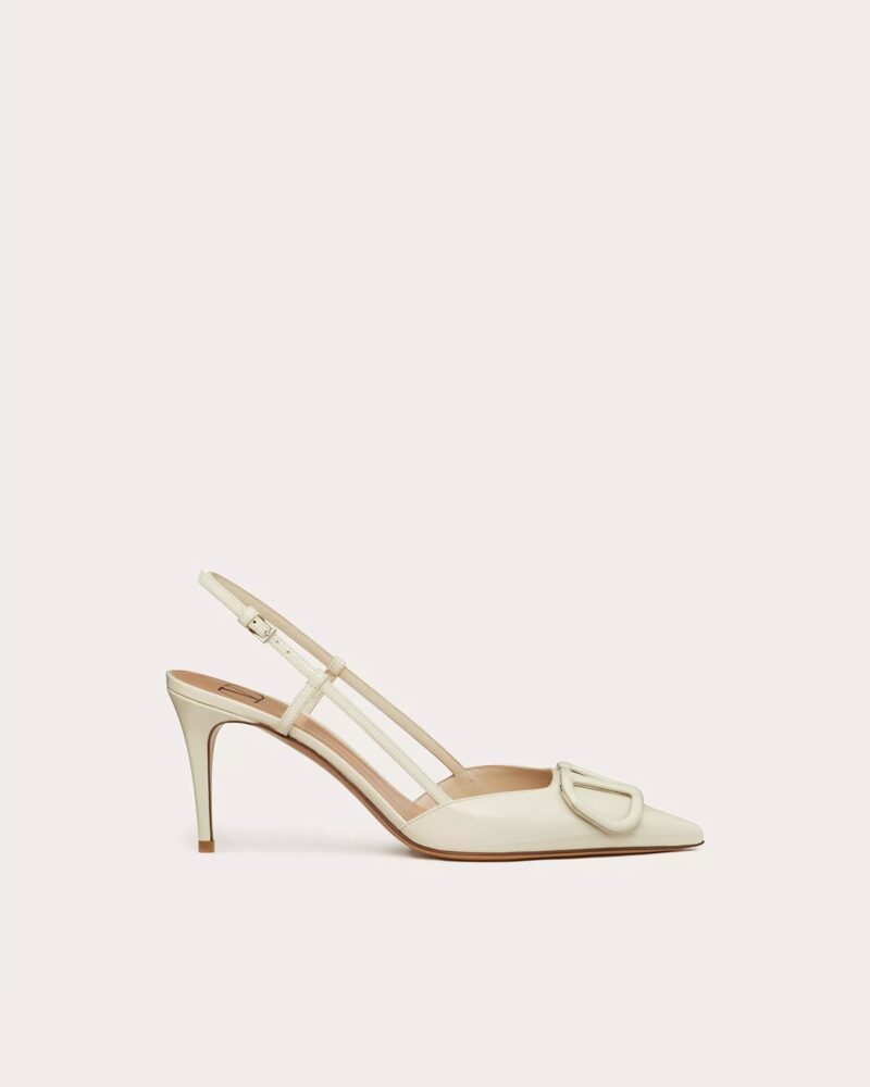 Valentino Garavani VLogo Patent Leather Slingback Pumps – 80mm