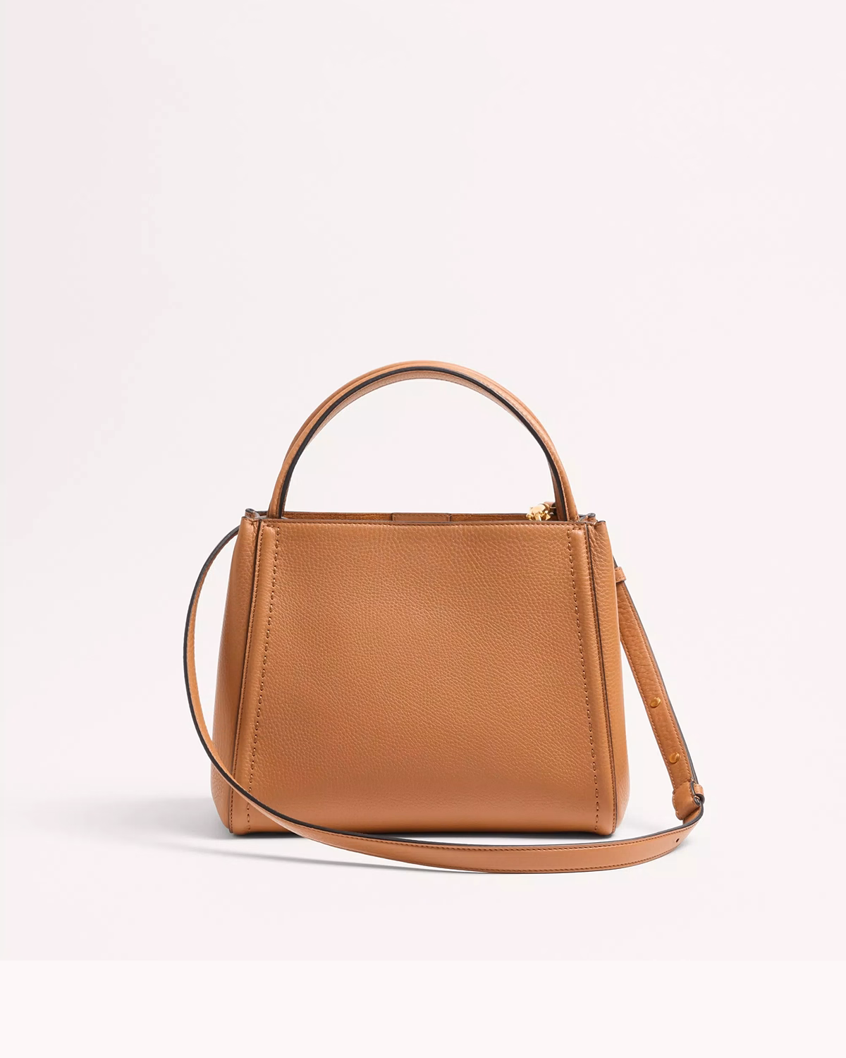 Valentino Garavani Alltime Medium Handbag In Grainy Calfskin With Jacquard Ribbon Shoulder Strap7