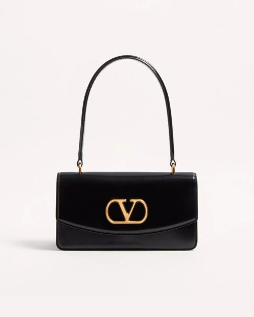 Valentino Garavani Vain Bag With Handle In Shiny Calfskin