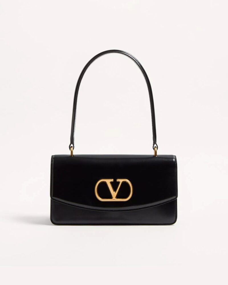 Valentino Garavani Vain Bag With Handle In Shiny Calfskin