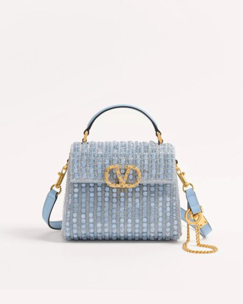 Valentino Garavani Vsling Mini Embroidered Handbag With Jewel Logo