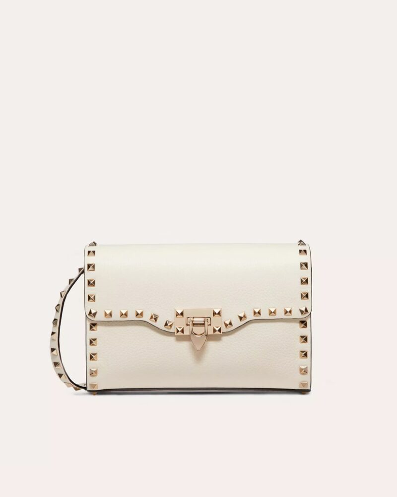 Valentino Small Rockstud Grainy Calfskin Crossbody Bag