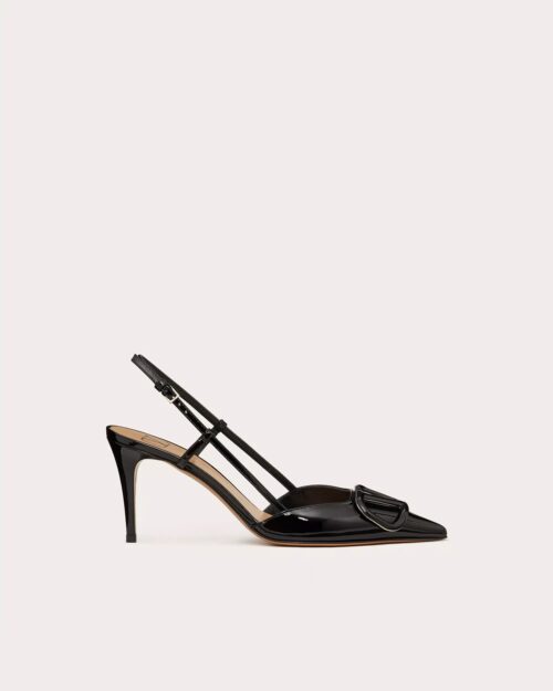 Valentino Vlogo Signature Patent Leather Slingback Pump 80Mm