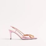 Valentino Vlogo Signature Slingback Pump In Laminated Nappa Leather 80Mm