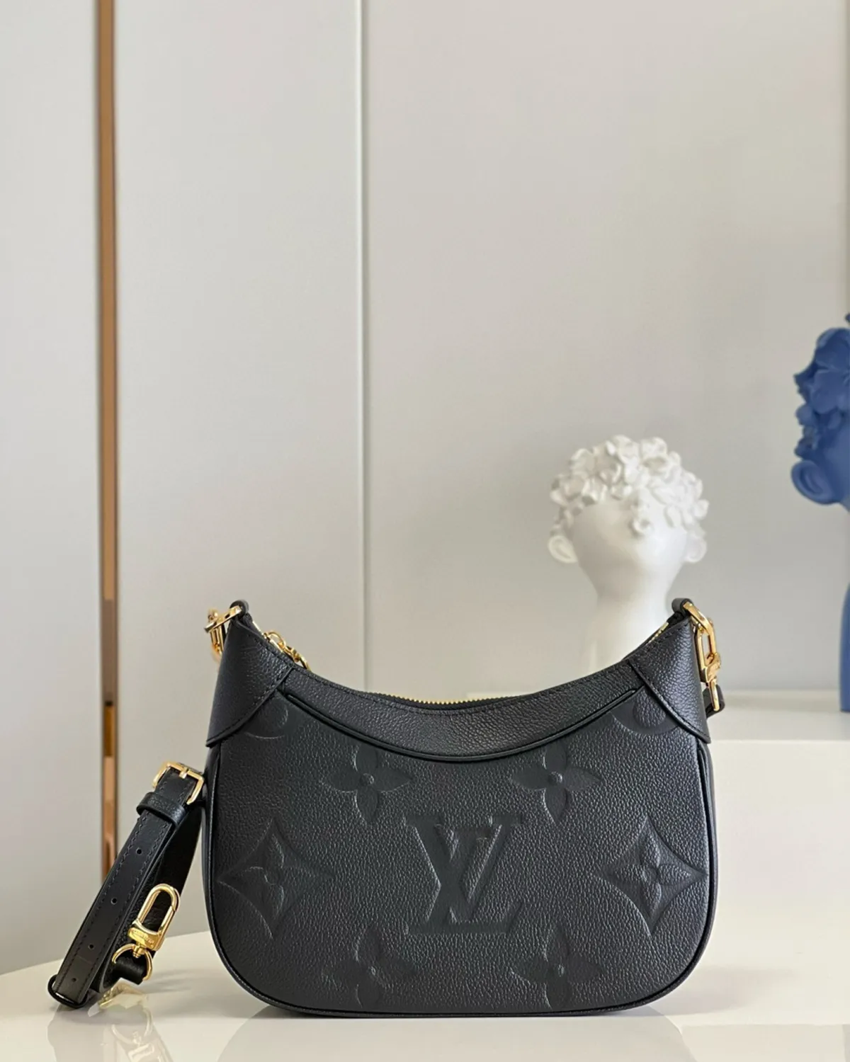 bagladt-mini-moon-crescent-bag-black-embossed-leather-front3