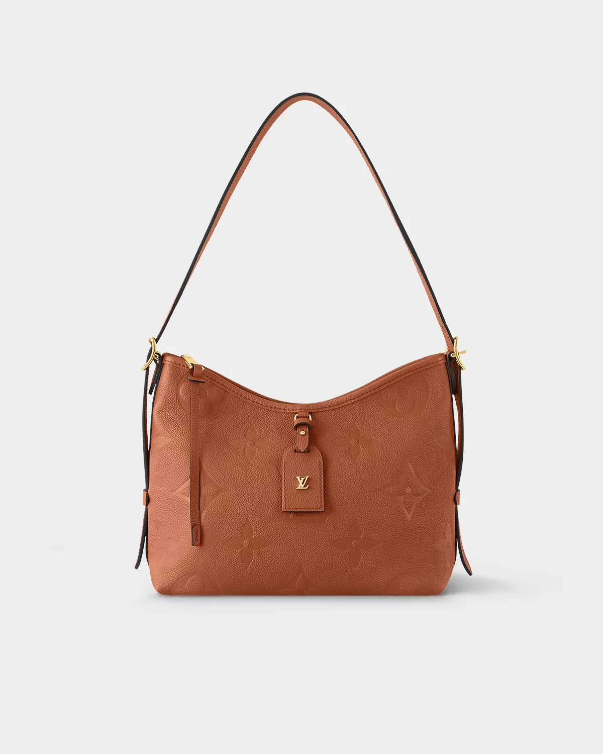 Signature Modern Hobo PM bag in embossed grained leather front view