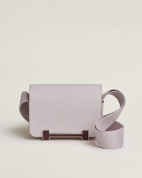 Hermes Geta Bag 20 Mauve Pale Chevre