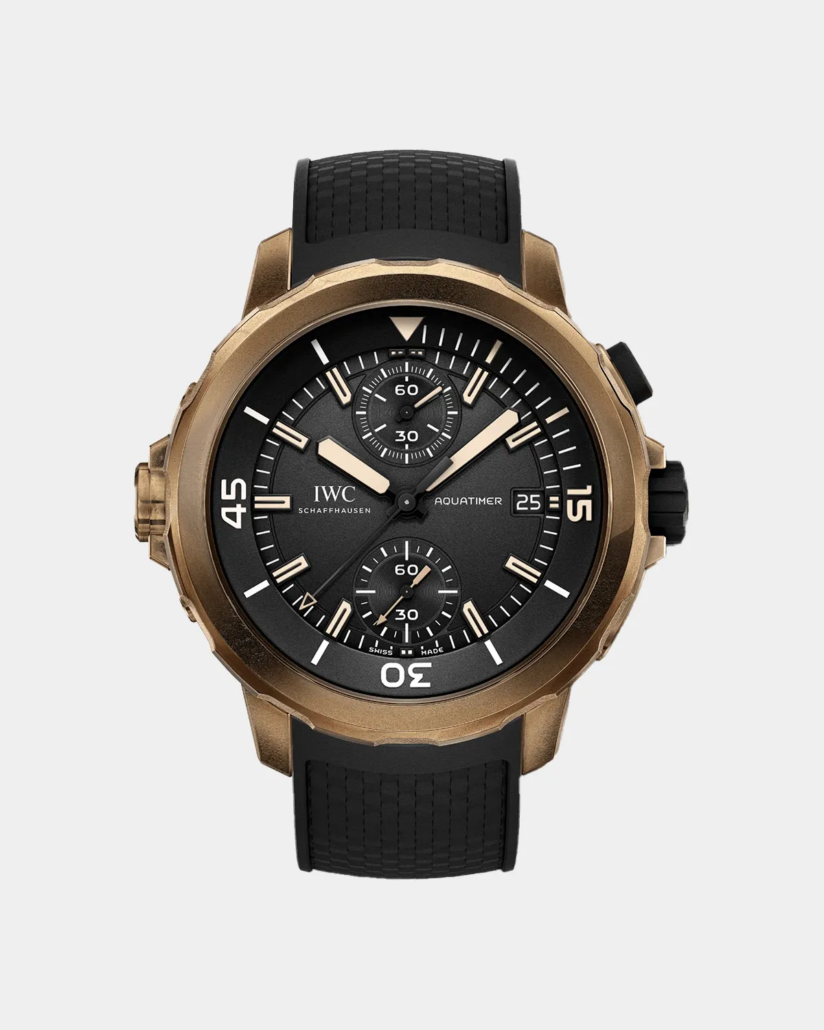 Aquatimer Chronograph Expedition Charles Darwin bronze case front view