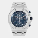 Offshore Sports Chronograph 1993 re-edition blue dial steel case front view