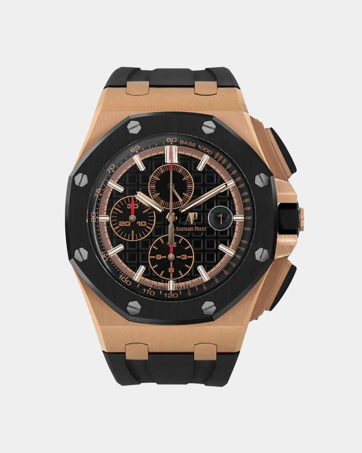 Offshore Sports Chronograph rose gold and black ceramic front view