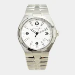 Overseas Automatic Jumbo white Clous de Paris dial front view
