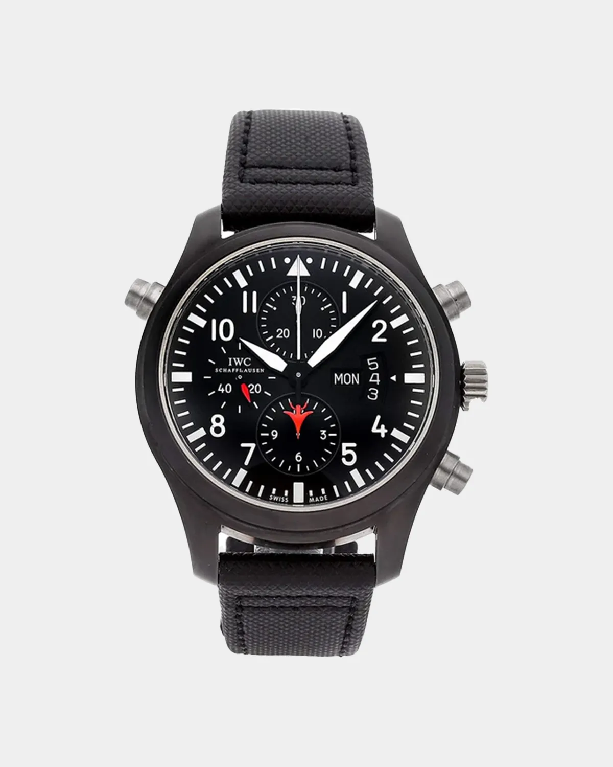 Pilot Chronograph Ceramic tactical black edition front view