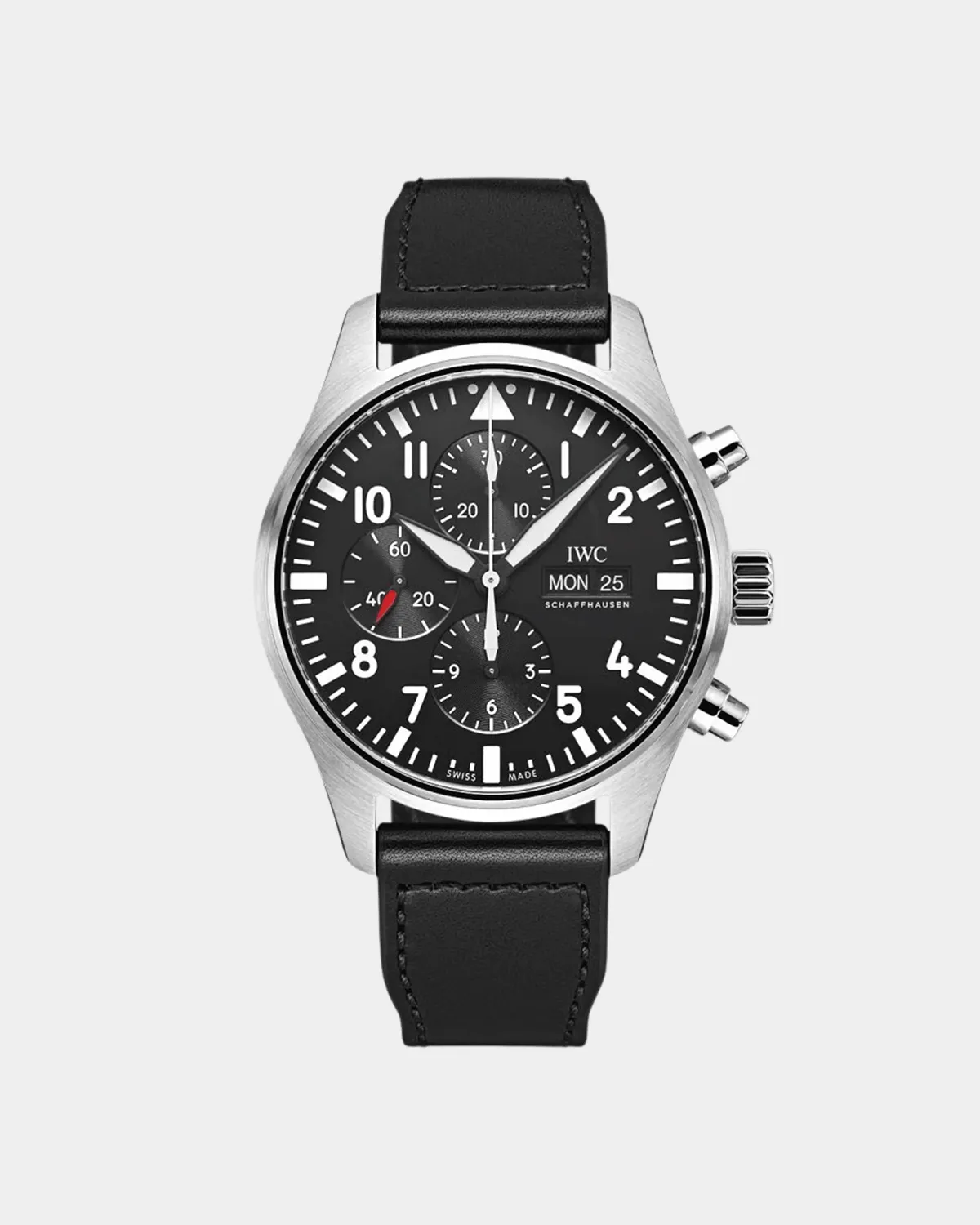 Pilot's Watch Chronograph classic black dial front view
