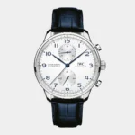 Portugieser Chronograph white dial vertical layout front view