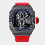 Front view of RM 27-03 Tourbillon in red and yellow Quartz TPT