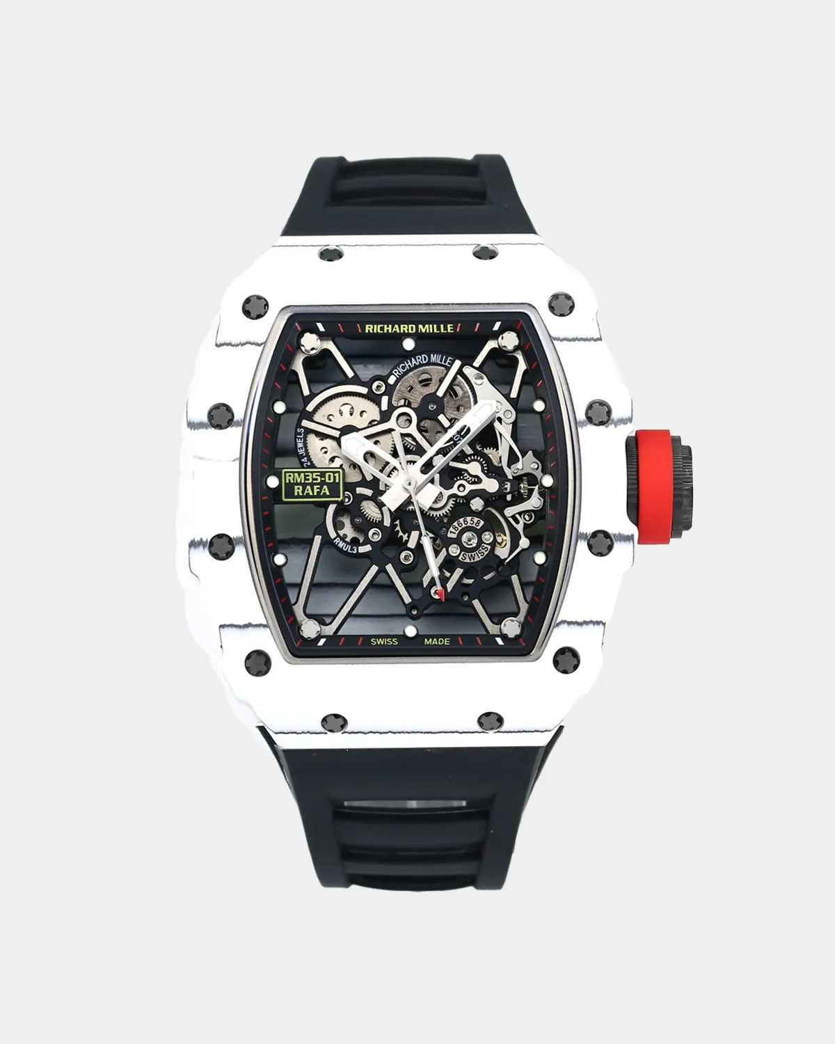 Front view of RM 35-01 Ultimate Edition in white Quartz TPT