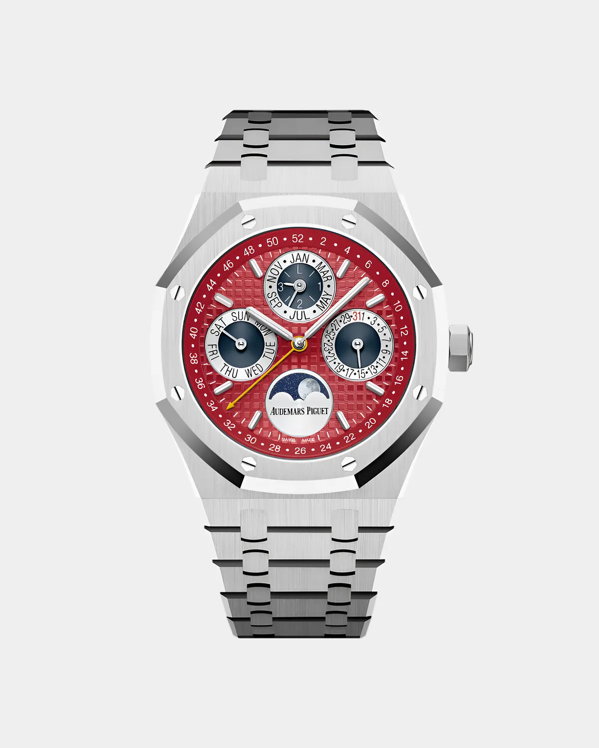 Royal Sports Perpetual Calendar rare Tuscan red dial front view