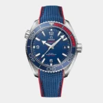 Seamaster Diver 300M blue ceramic dial and bezel steel bracelet front view