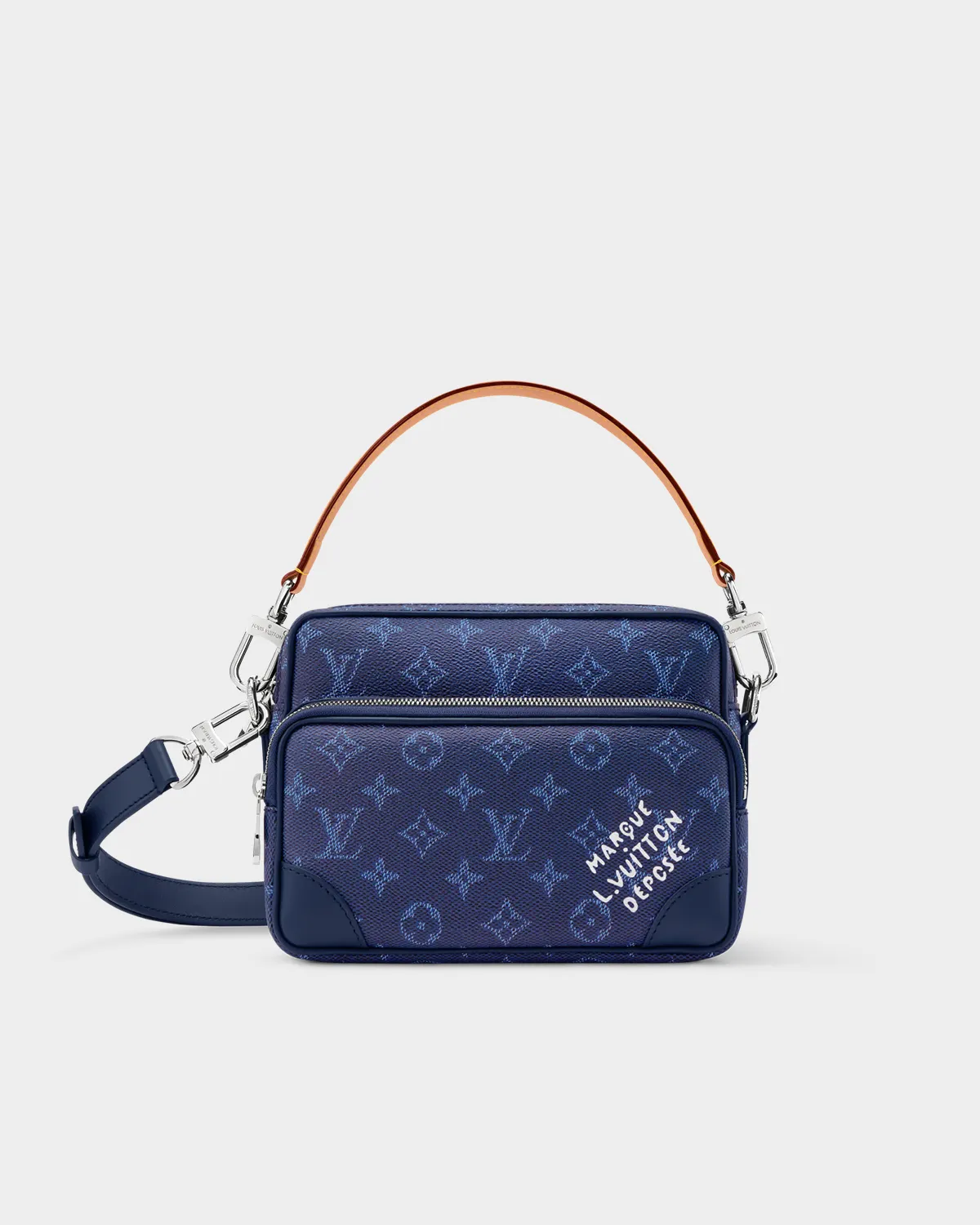 Signature Dual-Compartment Camera Bag in monogram canvas front view