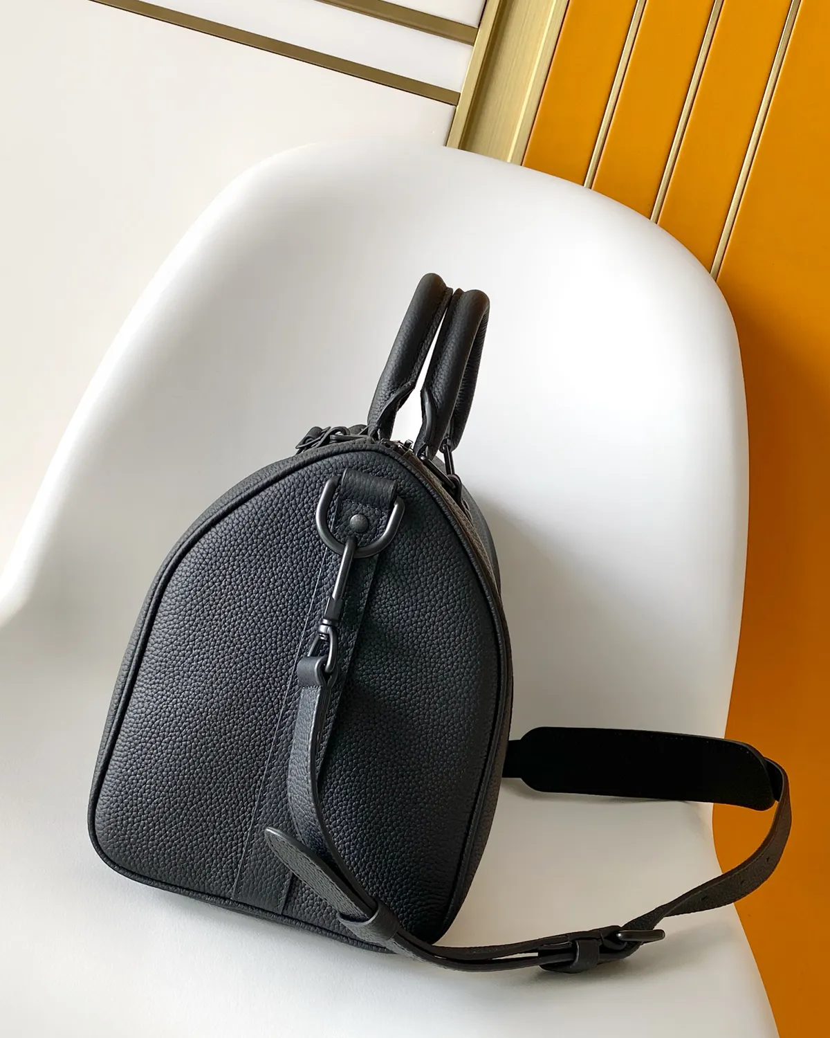 bagladt-signature-mini-boston-bag-sand-toned-monogram-nano-front3