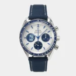 Speedmaster Silver Snoopy Award 50th Anniversary blue panda dial front view
