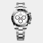 Daytona 116500LN chronograph watch white dial black bezel front view