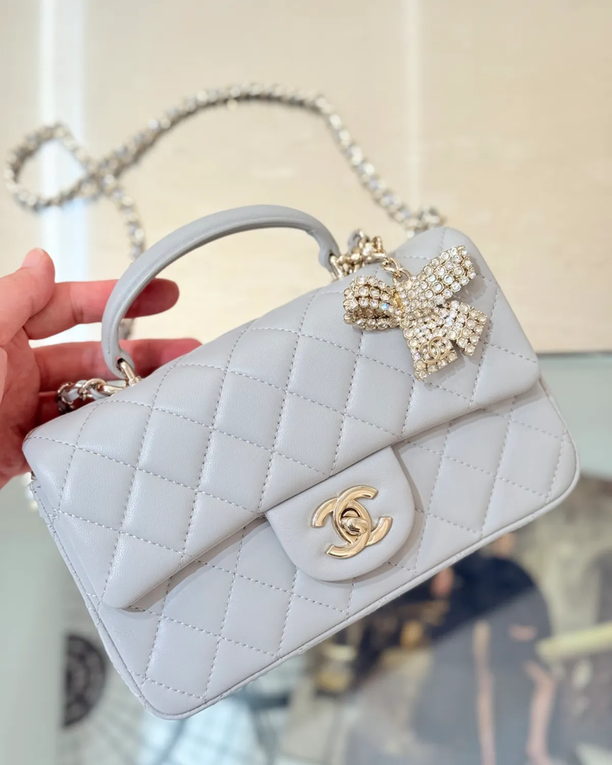 bagladt-signature-adjustable-mini-flap-grey-lambskin-pearl-ball-front8