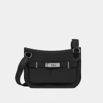 Signature Equestrian Crossbody Mini Jypsiere style in grey leather front view