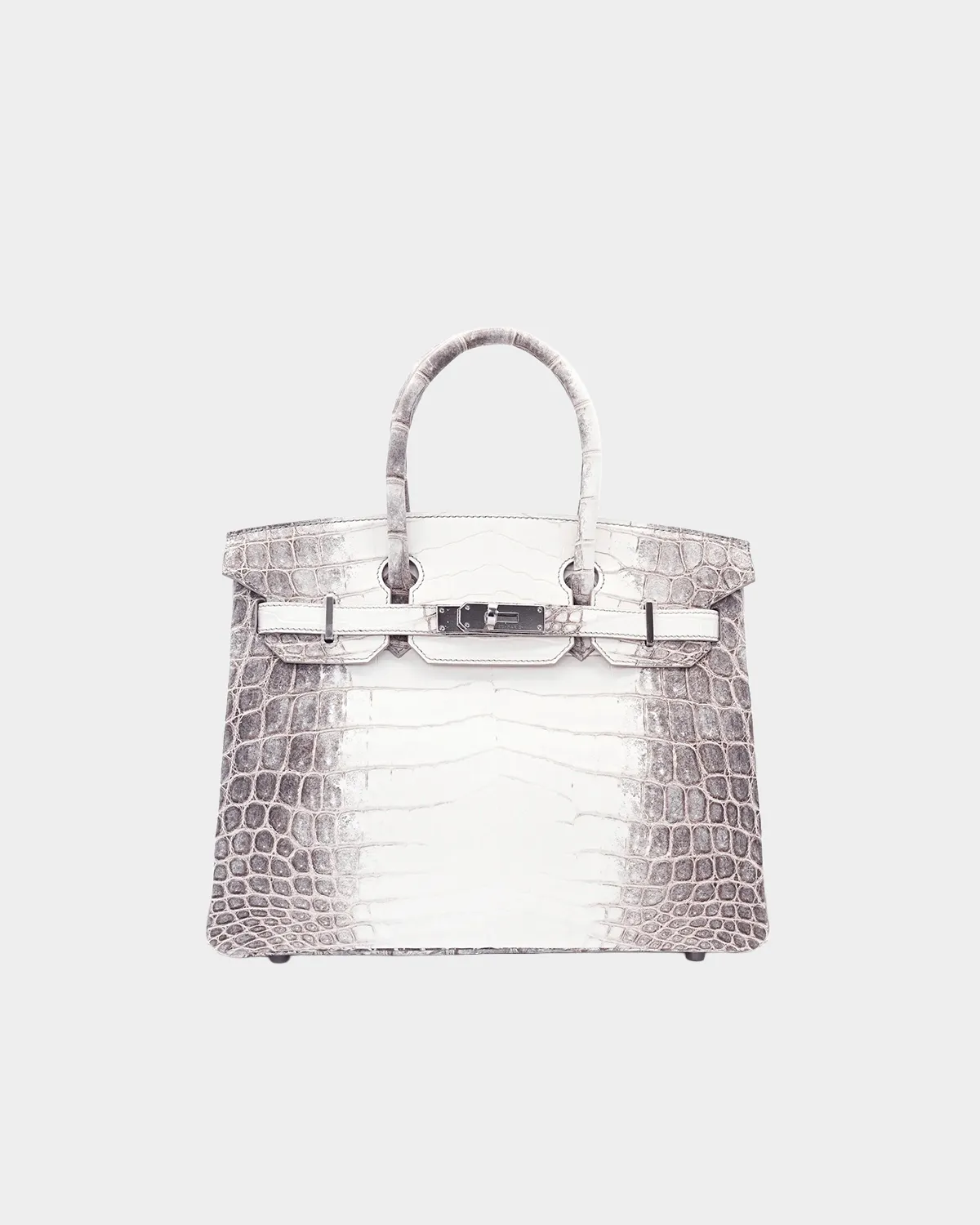 Signature Iconic Tote 30 Himalaya crocodile bag with diamond hardware front view