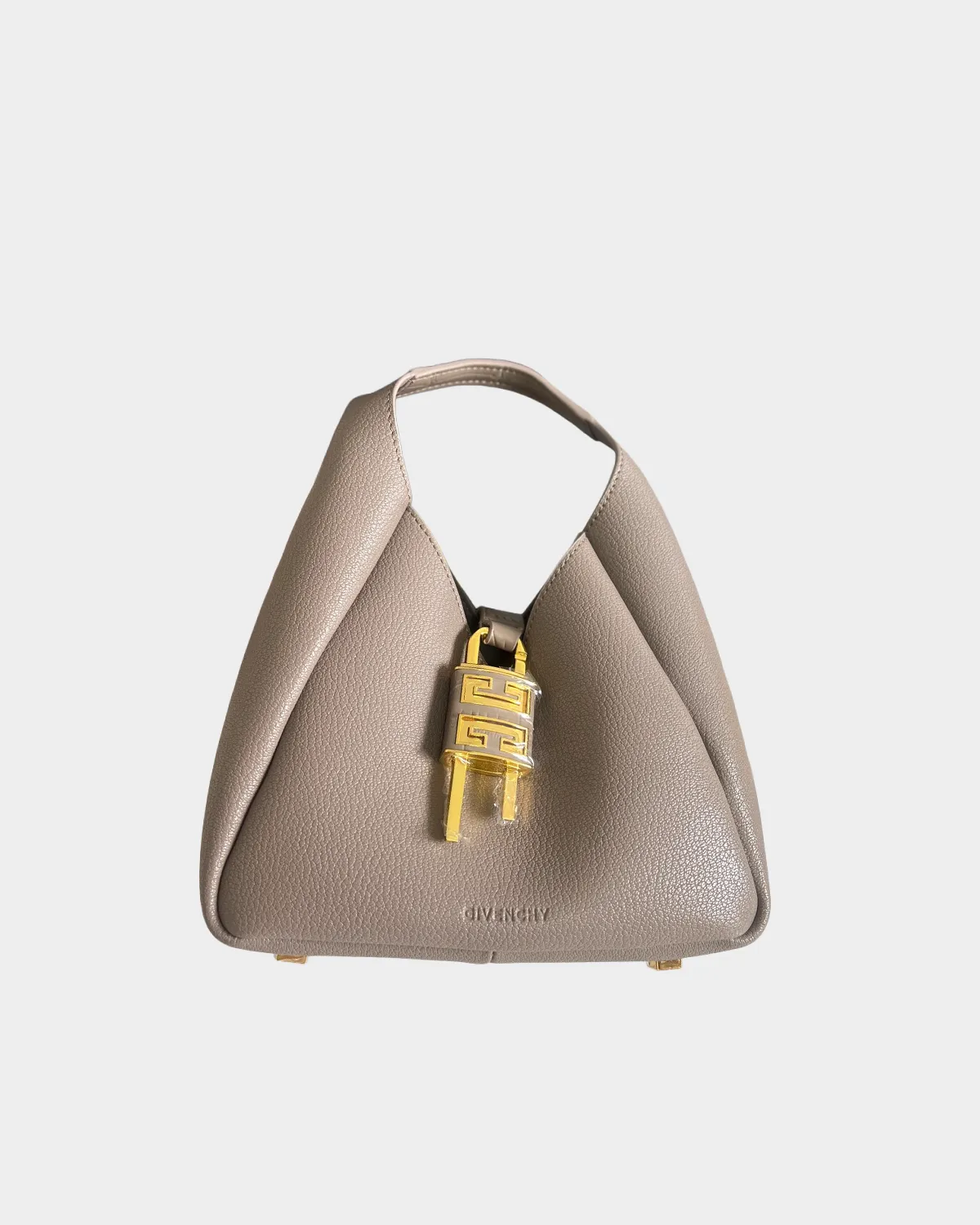 Signature Minimalist Hobo Medium in khaki green leather front view