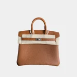 Signature Mixed Leather Tote 25 Touch edition in Gold Togo and Alligator front view