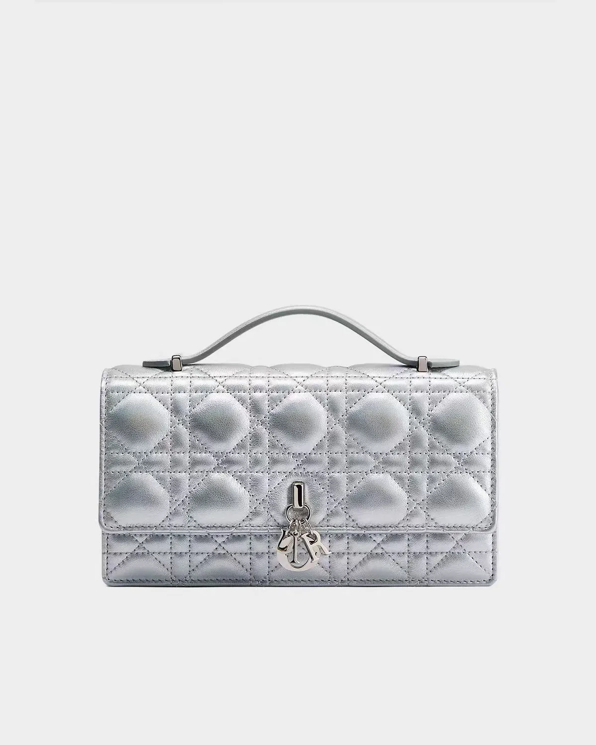 Signature Royal Flap Top Handle Mini bag with sculptural gold metal handle front view